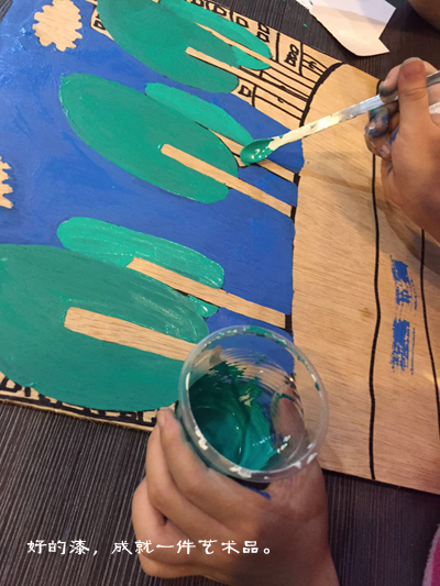 水性漆画画